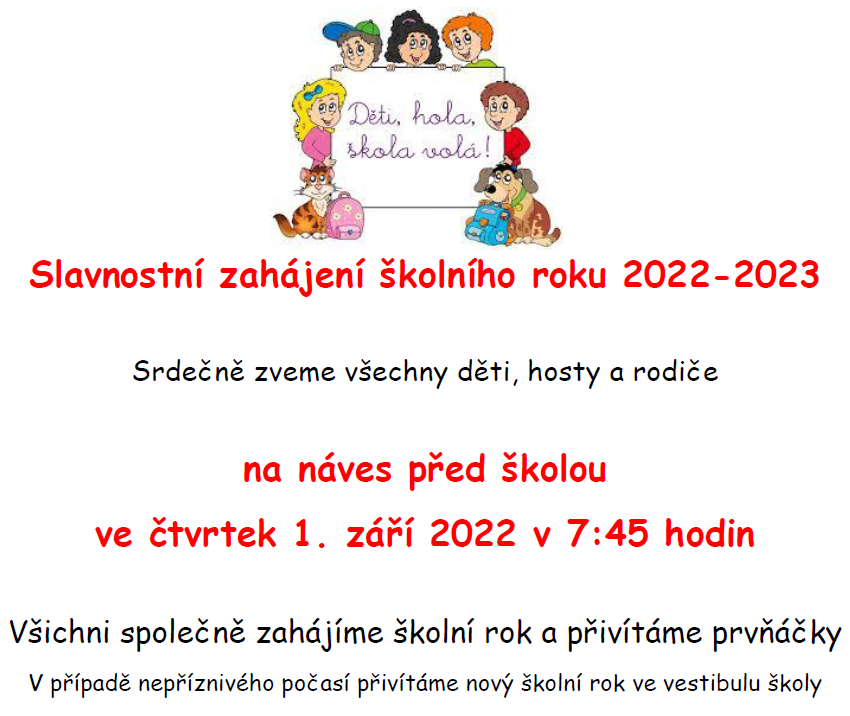 Slavnostní zahájení školního roku 2022/2023
